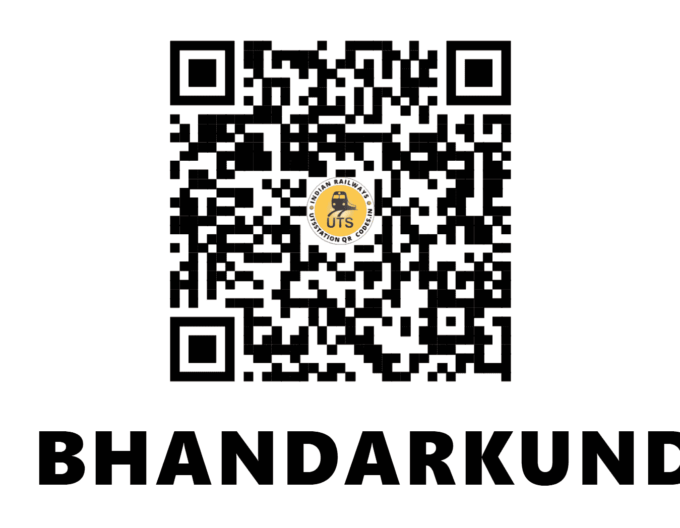 UTS QR Code for BHANDARKUND - BDKD - SB (MADHYA PRADESH)